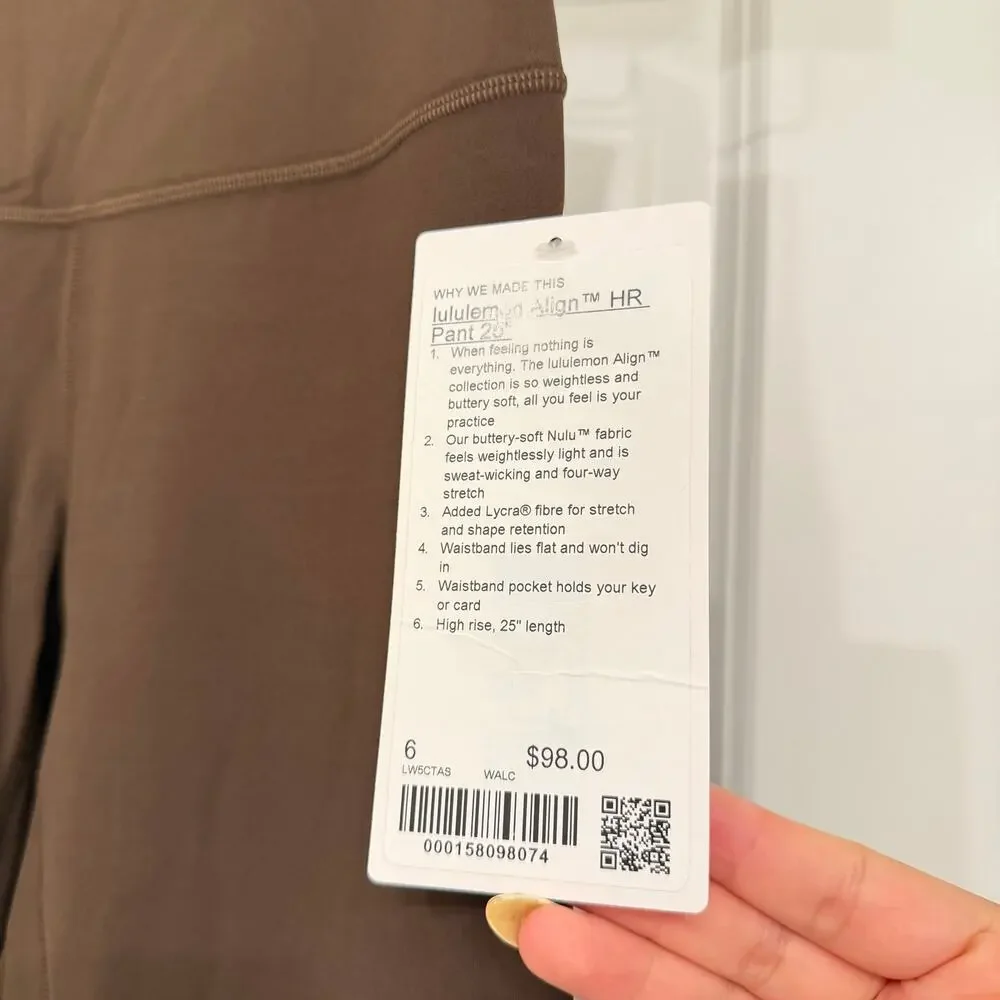 NWT Lululemon Align High-Rise Pant 25